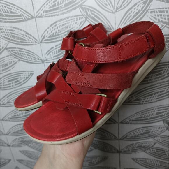 Merrell Kalari Shaw Strap Sandals Red Leather - Picture 6 of 7